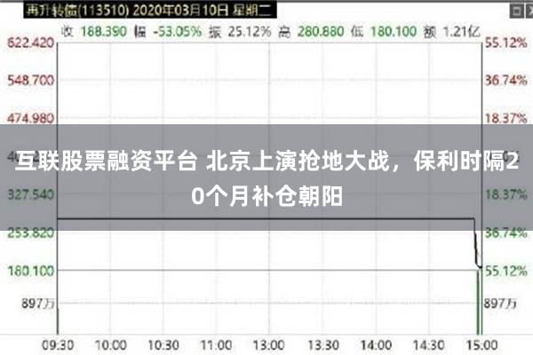 互联股票融资平台 北京上演抢地大战，保利时隔20个月补仓朝阳